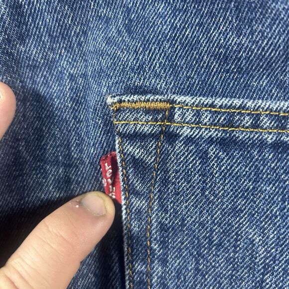 Levis 501 Jeans 38x34 Medium Wash Straight Leg Button Fly Cotton - Picture 16 of 16